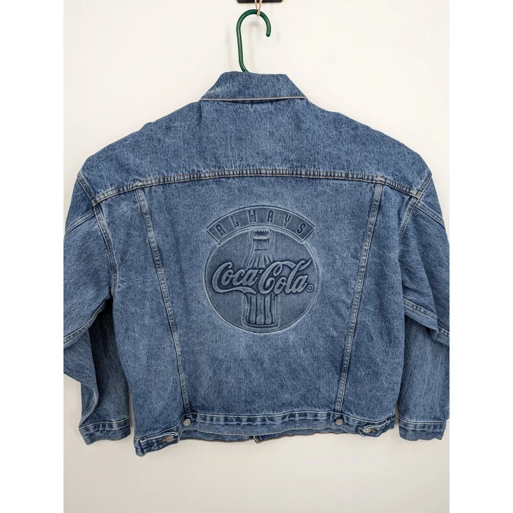 Vintage Always Coca-Cola Coke TYCA Denim Jean Jacket Men's Size XL MADE IN USA!